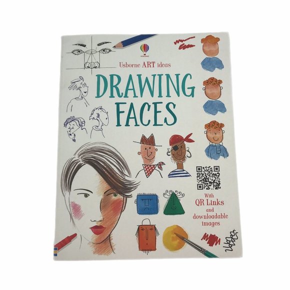 Usborne Art Ideas Drawing Cartoons & Faces 2 Books Educational QR Links Artist - Picture 4 of 5
